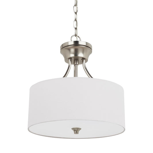 OPEN BOX ITEM: Sea Gull Lighting Stirling 2-Lt Semi-Flush Pendant, Nickel - 77952EN3-962