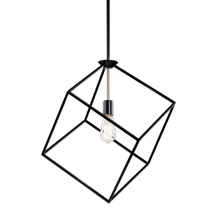 1 Light Pendant, Black