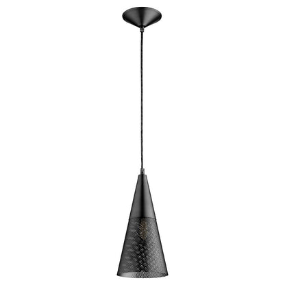 Quorum Mesh Cone Pendant, Matte Black 1316-59