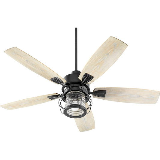 Quorum Galveston 1 Light Patio Fan, Noir