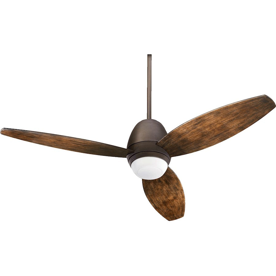 Quorum Bronx Patio 1 Light Ceiling Fan, Oiled Bronze