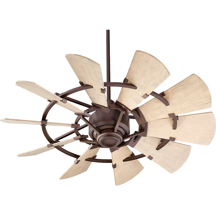 Quorum Windmill Damp Rated Fan, Oiled Bronze