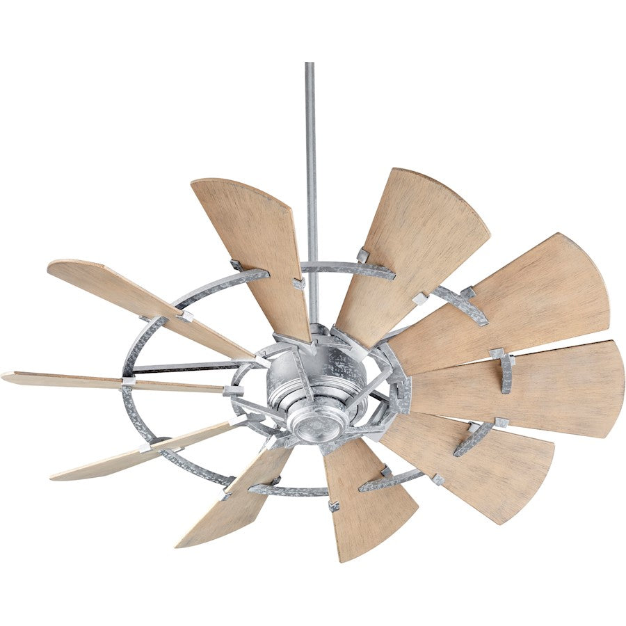 Quorum Windmill Damp Rated Fan, Oiled Bronze