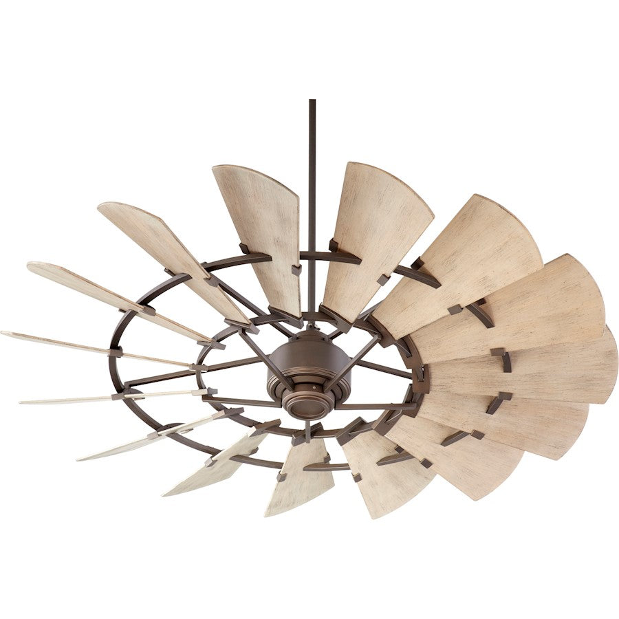 Quorum Windmill Damp Rated Fan, Oiled Bronze