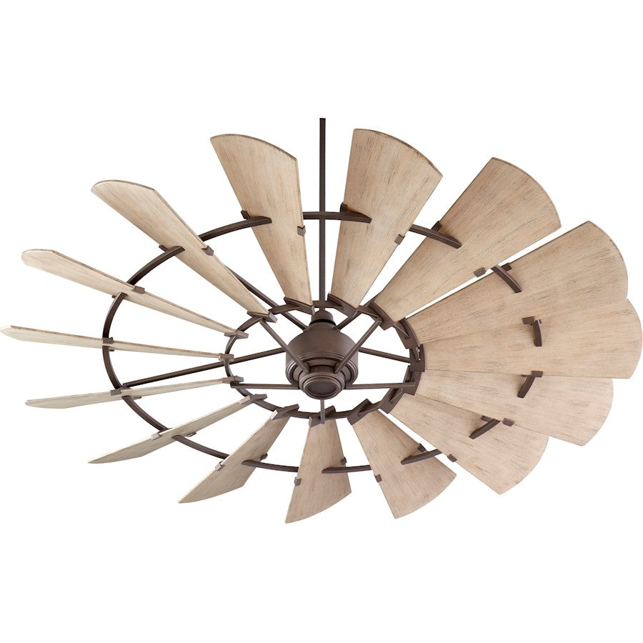 Quorum Windmill Damp Rated Fan, Oiled Bronze