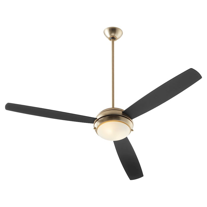 Quorum Expo 3 Blade LED Fan, Aged Brass
