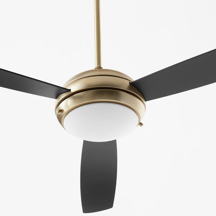 Quorum Expo 3 Blade LED Fan, Aged Brass