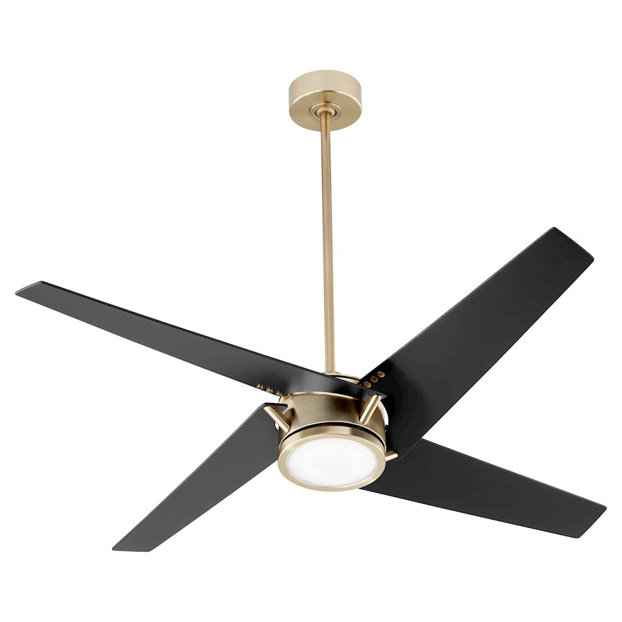 Quorum Axis 54" Fan, Aged Brass - 26544-80