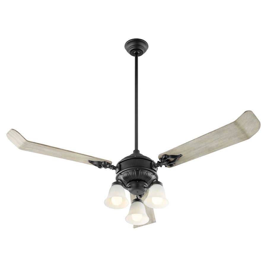 Quorum Brewster 60" 3 Blades Ceiling Fan, Noir