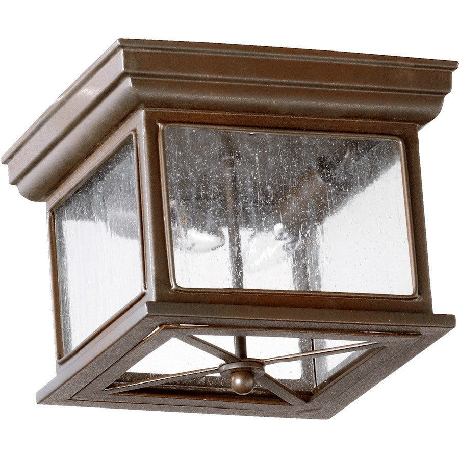 Quorum Magnolia 2 Light Flush Mount, Oiled Bronze