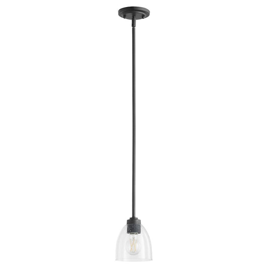 Quorum Reyes Pendant, Textured Black/Clear Seeded - 3060-69