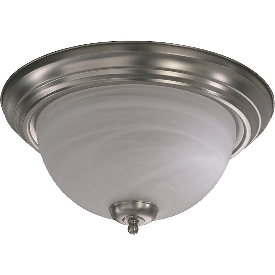 Quorum 3 Light Flush Mount, Faux Alabaster