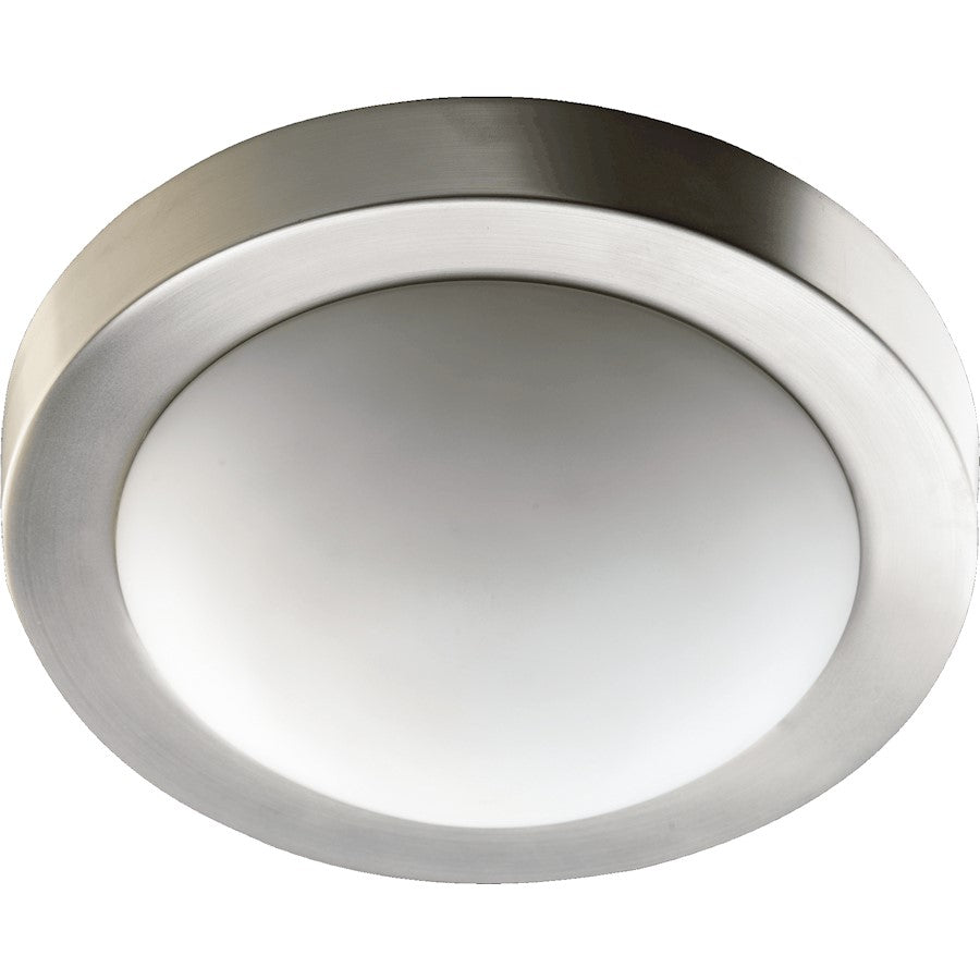 Quorum Contempo 2 Light Flush Mount, Opal, 11"