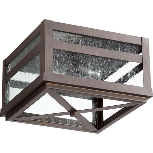 Quorum Clermont 2 Light Outdoor Ceiling Light, Oiled Bronze