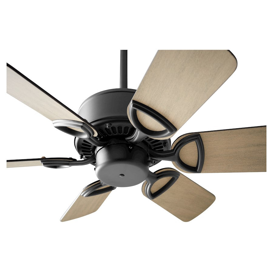 Quorum Estate 30" Ceiling Fan, Matte Black/Weathered Gray