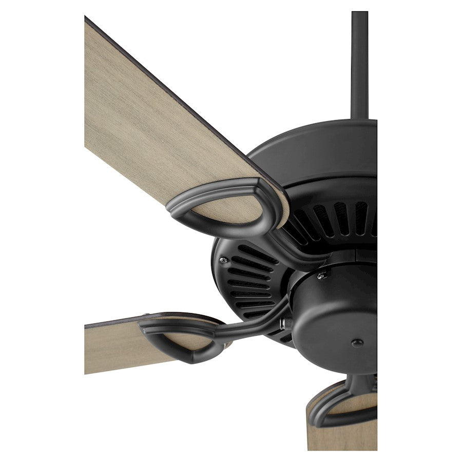 Quorum Estate 52" Ceiling Fan, Matte Black/Weathered Gray