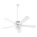 Quorum Ovation Bowl Ceiling Fan, Studio White/Clear/Seeded 4525-2208