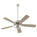 Quorum Ovation Bowl Ceiling Fan, Satin Nickel/Clear/Seeded 4525-2265