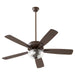 Quorum Ovation Bowl Ceiling Fan, Oiled Bronze/Clear/Seeded 4525-2286