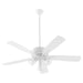 Quorum Ovation 3 Light Ceiling Fan, Studio White/Clear/Seeded 4525-2308