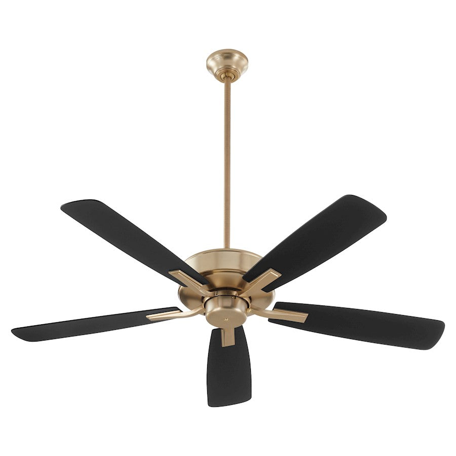 Quorum Ovation 52" 5 Blade Fan, Aged Brass - 4525-80