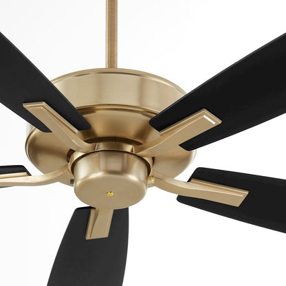 Quorum Ovation 52" 5 Blade Fan, Aged Brass