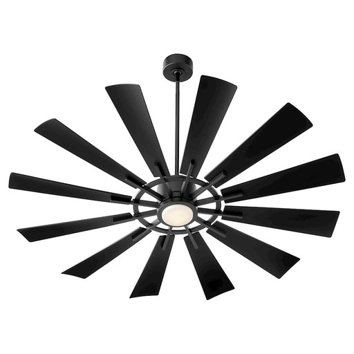 Quorum Cirque 1 Light 60" Patio Fan, Matte Black - 46012-59
