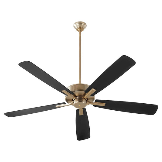 Quorum Ovation 60" 5 Blade Fan, Aged Brass - 4605-80