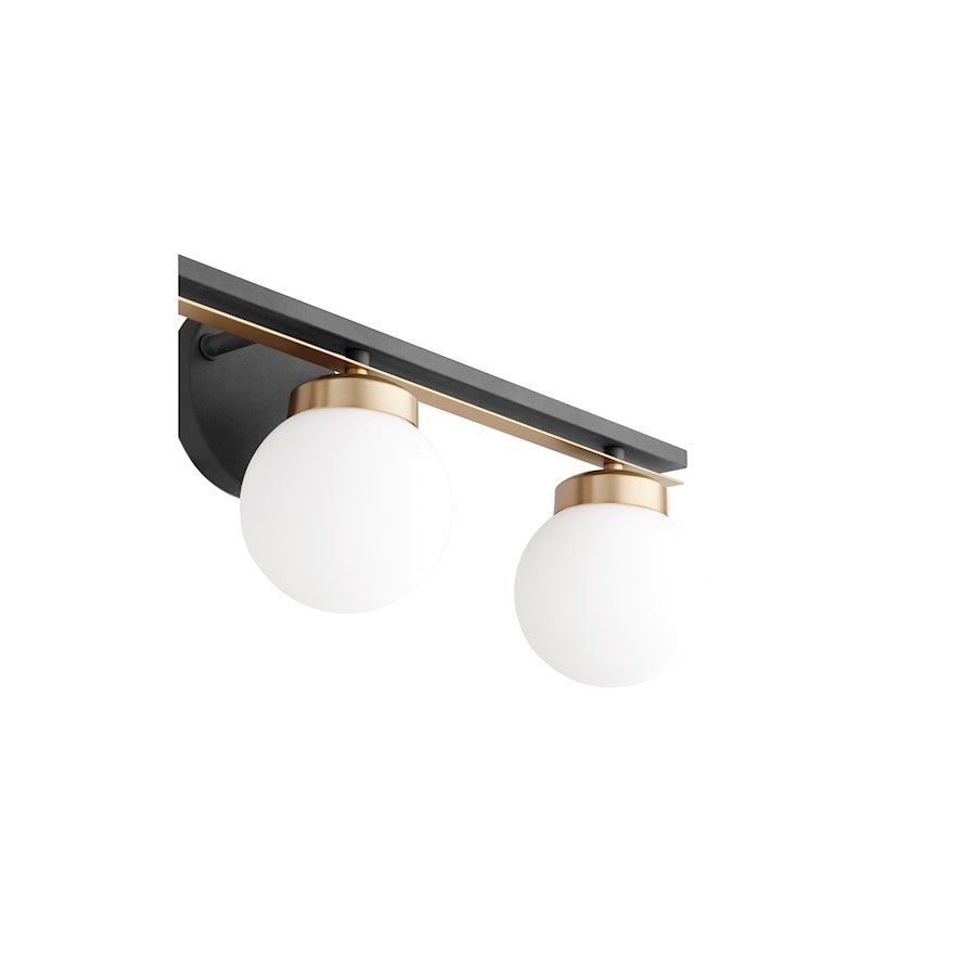 3 Light Bathroom Vanity Light, Noir