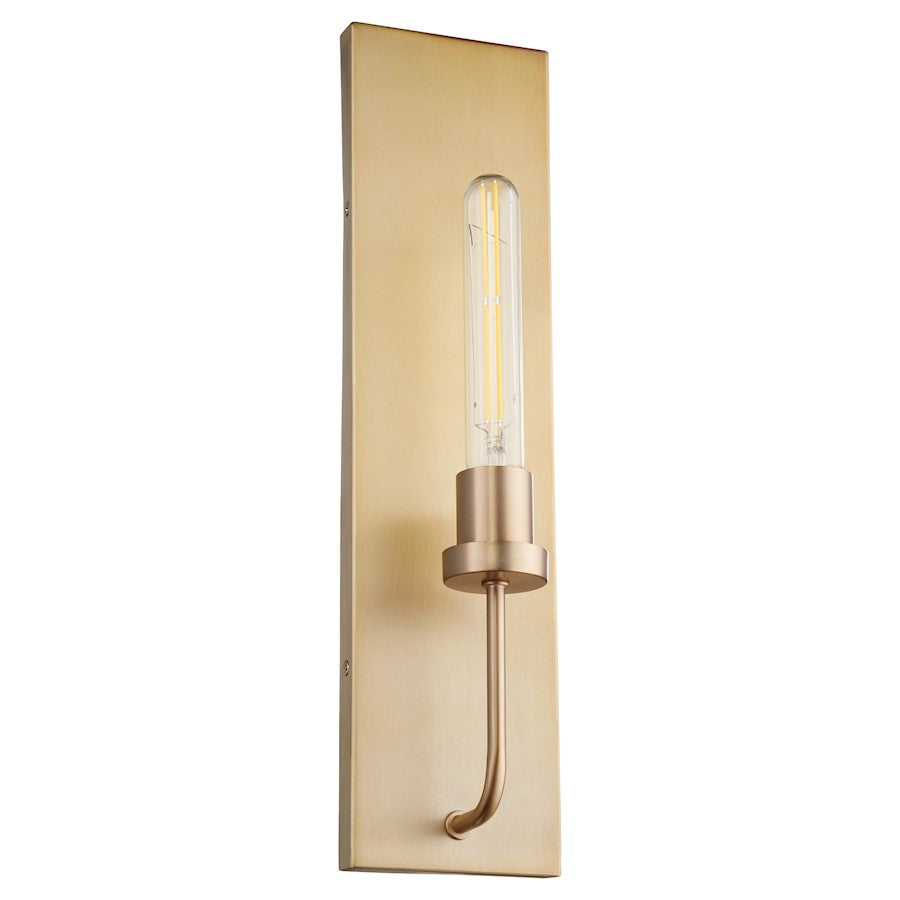 Quorum Sheridan 1 Light Wall Mount, Aged Brass 512-1-80