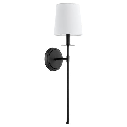 Quorum Linen Shade 1 Light Sconce, Noir /White - 514-1-69