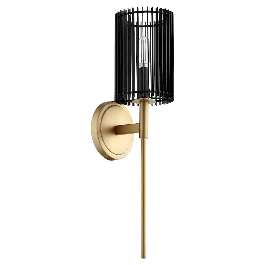 Quorum Finura 1 Light Wall Mount, Aged Brass - 517-80