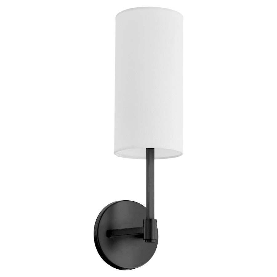 Quorum Merrick 1 Light Wall Mount, Matte Black/White - 5174-159