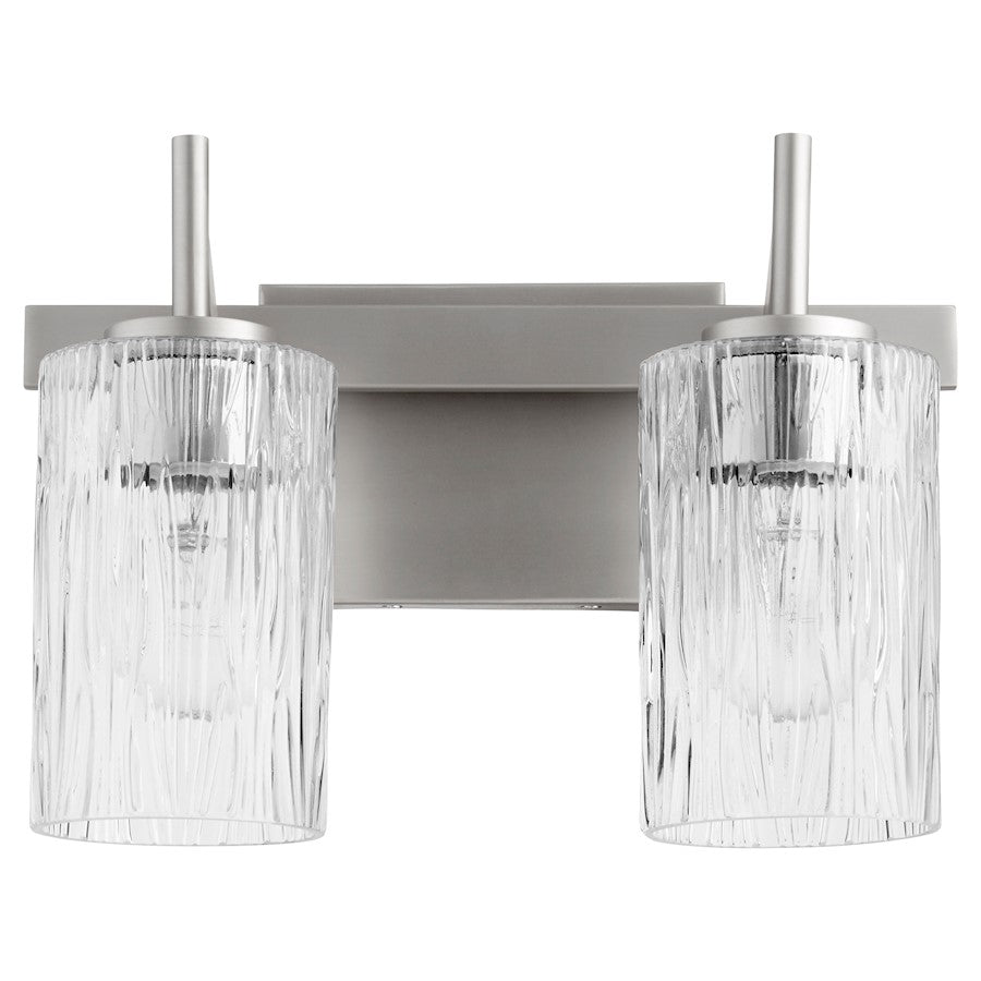 Quorum 2 Light Bath Vanity, Satin Nickel - 520-2-65