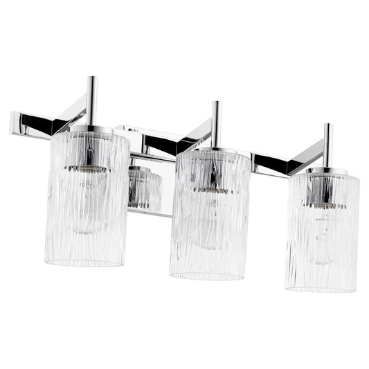 Quorum 3 Light Bath Vanity, Chrome/Clear - 520-3-14