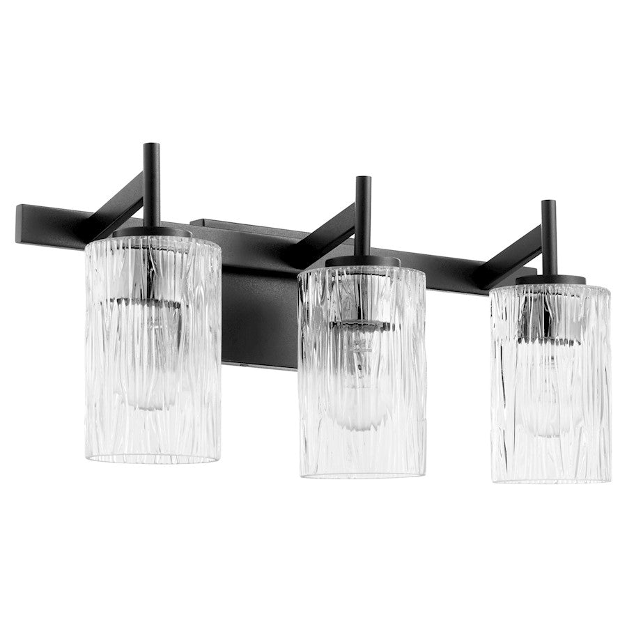 Quorum 3 Light Bath Vanity, Noir/Clear - 520-3-69