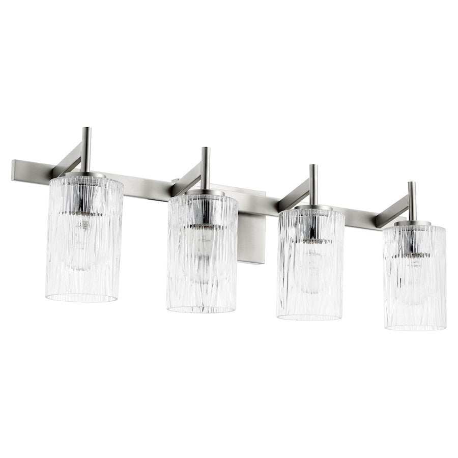 Quorum 4 Light Bath Vanity, Satin Nickel - 520-4-65