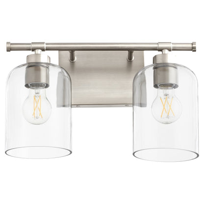 Quorum Tribute 1 Light Wall Mount, Satin Nickel/Clear 5374-1-65