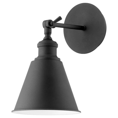 Quorum Sm Cone Wall Mount, Textured Black 5390-69