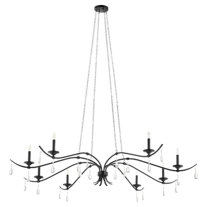 Quorum Lorelei 8 Light Chandelier, Matte Black - 602-8-59