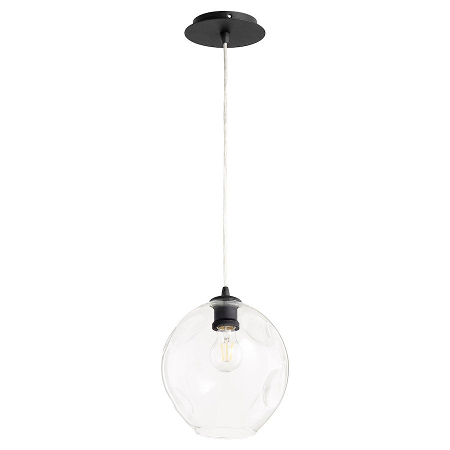 Quorum Numen 1 Light Pendant, Noir/Clear - 61-69