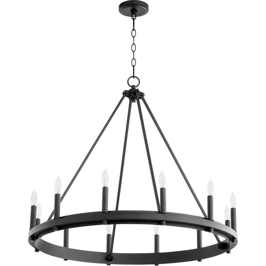 Quorum Aura 12 Light Chandelier, Noir - 611-12-69