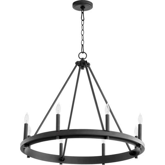 Quorum Aura 8 Light Chandelier, Noir - 611-8-69