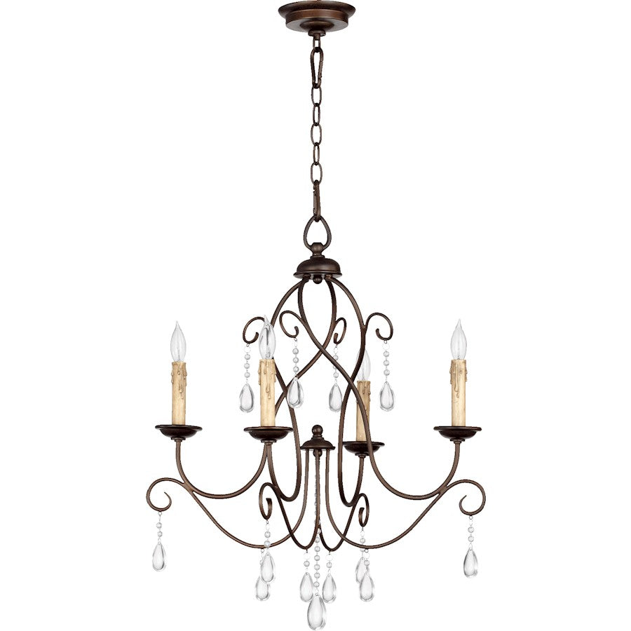 Cilia Chandelier, Oiled Bronze