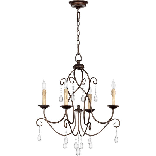 Cilia Chandelier, Oiled Bronze