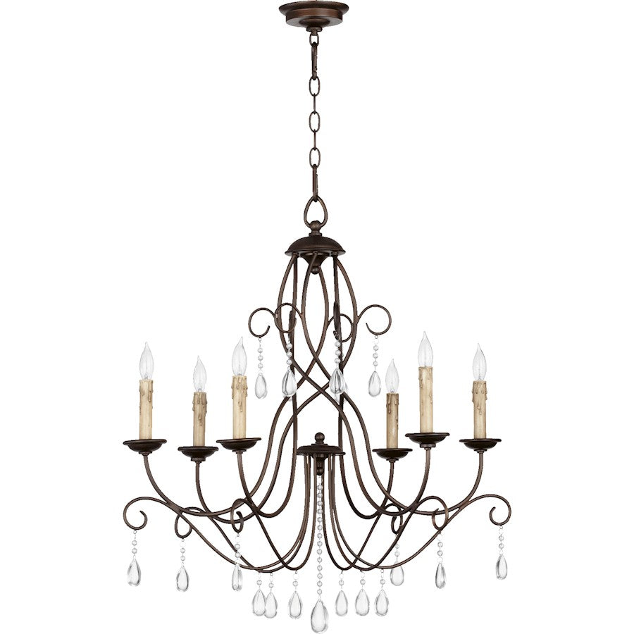 Cilia Chandelier, Oiled Bronze