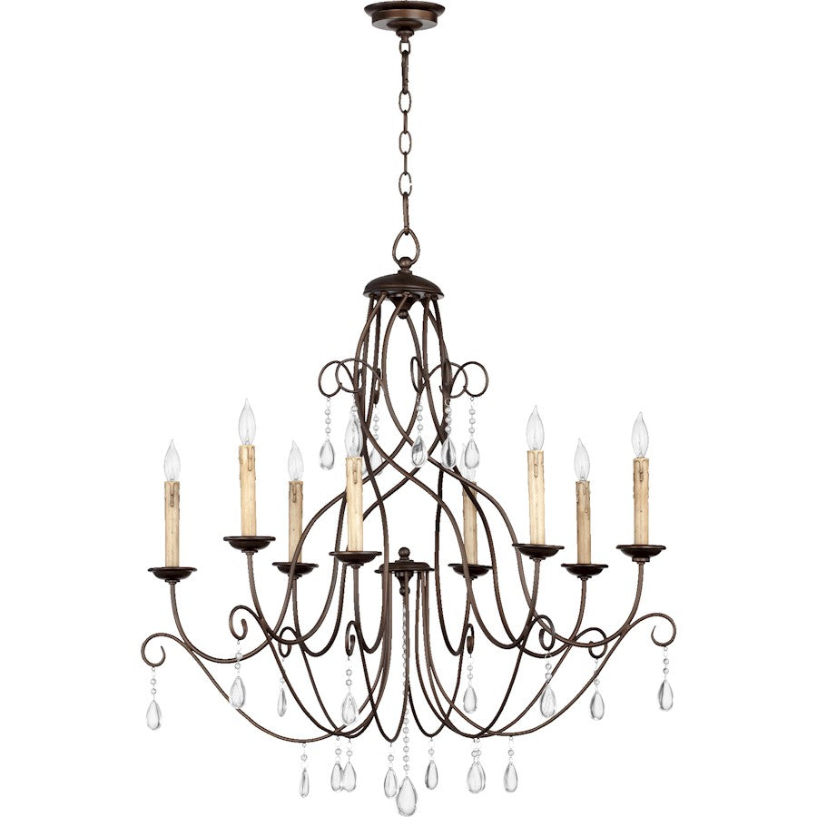 Cilia Chandelier, Oiled Bronze