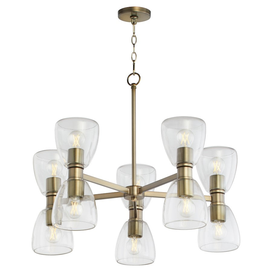 Relo Chandelier, Dark Brass