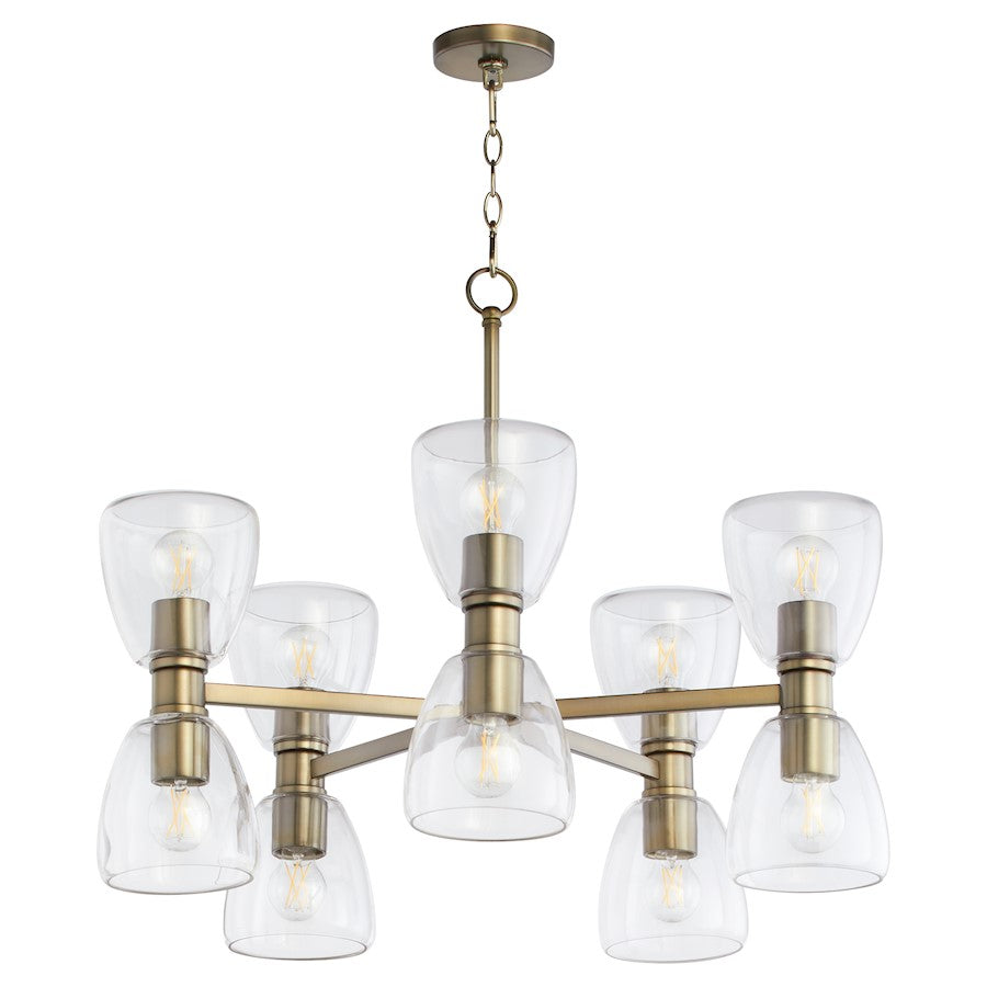 Relo Chandelier, Dark Brass