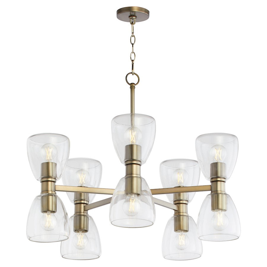 Relo Chandelier, Dark Brass